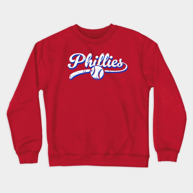 Retro Phillies offset colors Crewneck Sweatshirt by Throwzack